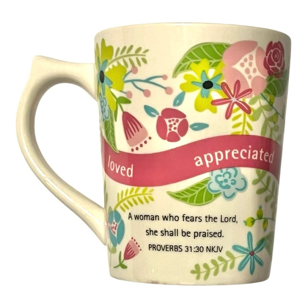 Dayspring positive self affirmations mug feminine floral uplifting work cup gift